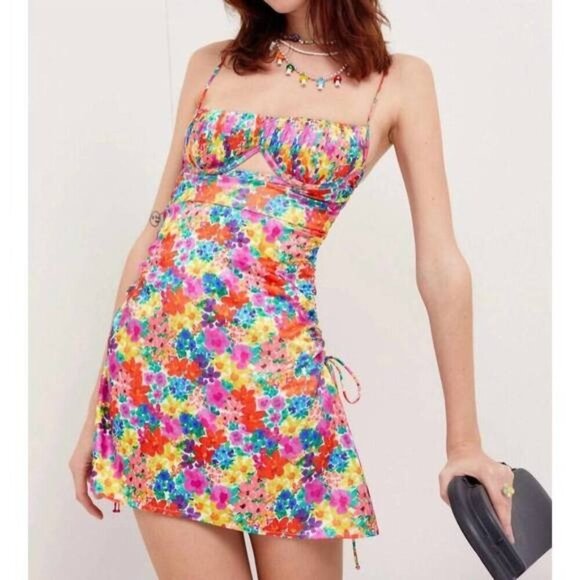 For Love And Lemons Dresses & Skirts - For Love & Lemons Merrill Vibrant Floral Mini Dress $225